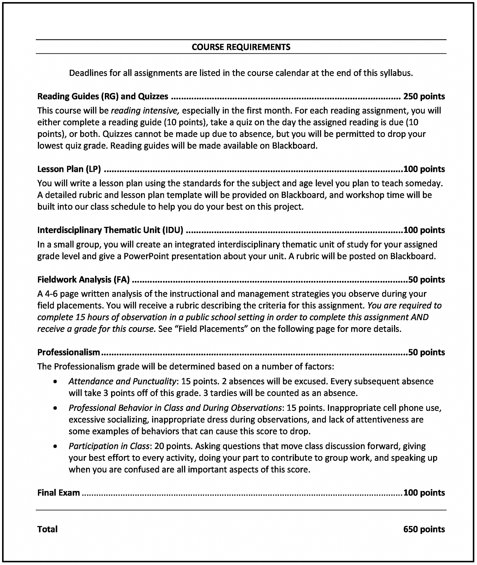 How To Write A Syllabus Cult Of Pedagogy